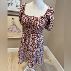 LE LIS Crazy About You Floral Midi Ruffle Dress